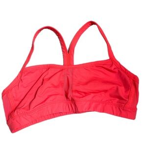 Bold Red High Neck Sports Bra with Y-Back Straps